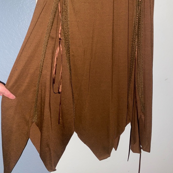 Fairycore Brown Lace Dress - Picture 5 of 13